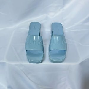 Gucci Chunky Rubber GG Logo Sandals